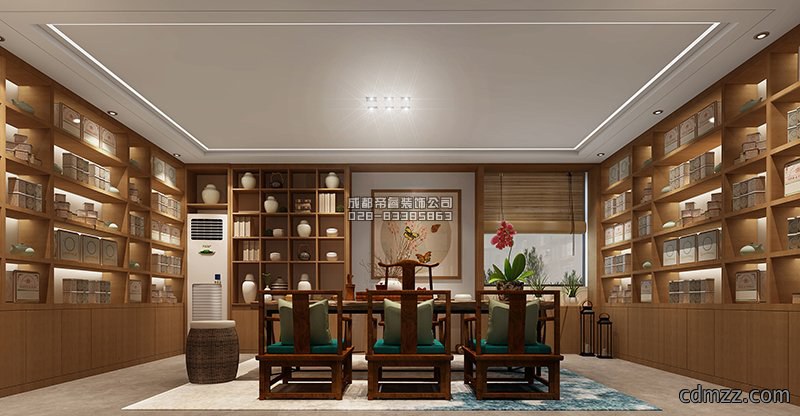 中式茶叶店装修效果图