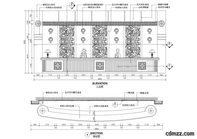 公司办公室前台装修设计图