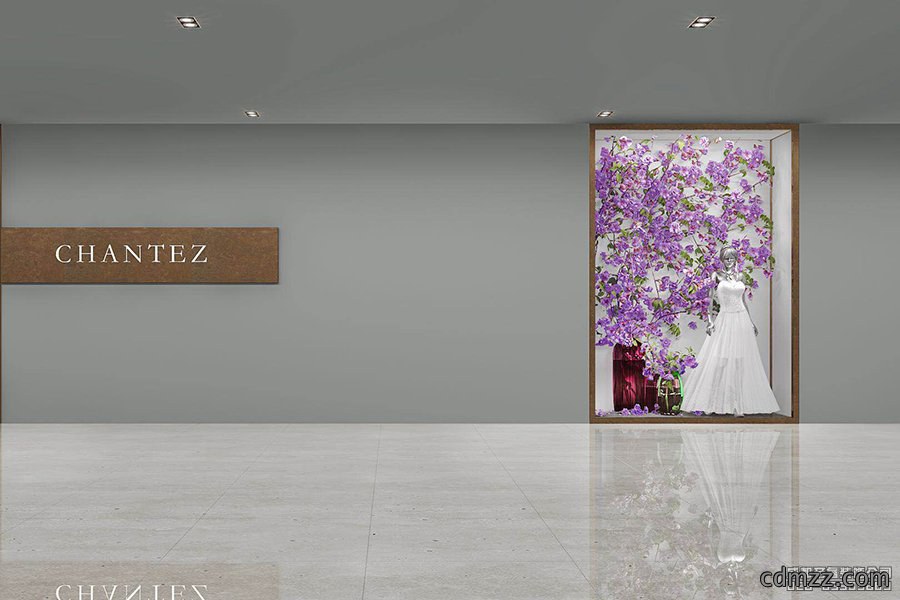 140平花艺培训装修效果图