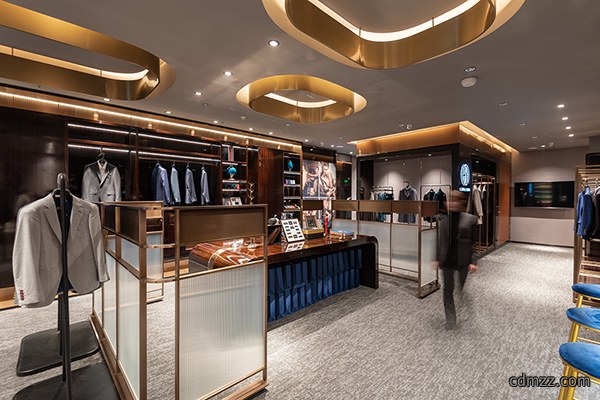 西装定制实体店装修设计效果图